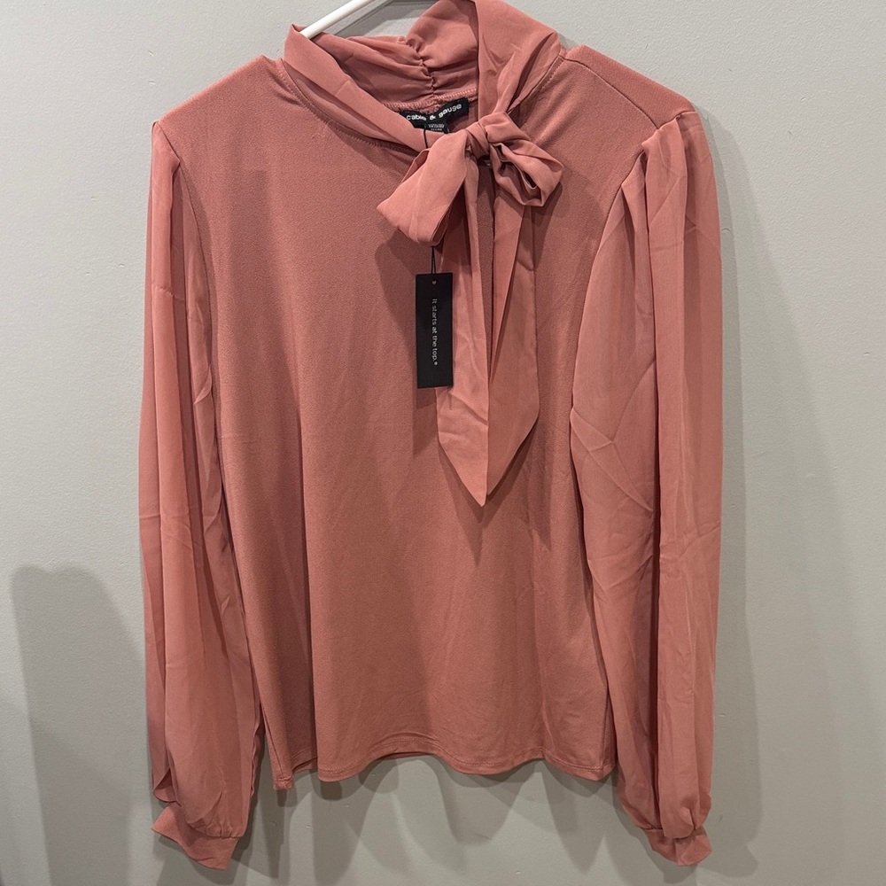 NWT Cable & Gauge Pink Blouse